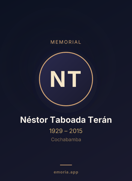 Memorial portrait of Néstor Taboada Terán
