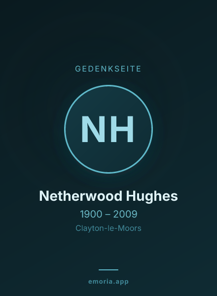 Gedenkportrait von Netherwood Hughes