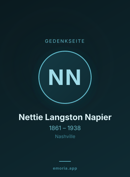 Gedenkportrait von Nettie Langston Napier