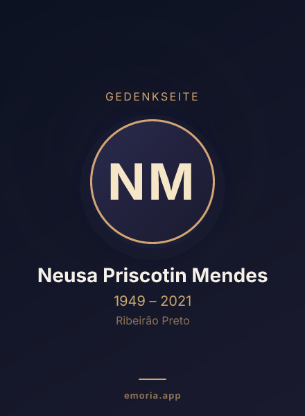 Gedenkportrait von Neusa Priscotin Mendes