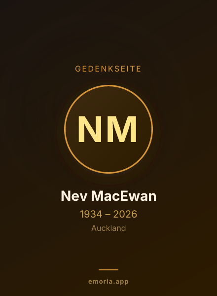 Gedenkportrait von Nev MacEwan