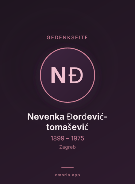 Gedenkportrait von Nevenka Đorđević-tomašević