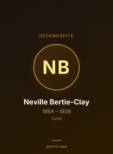 Gedenkportrait von Neville Bertie-Clay