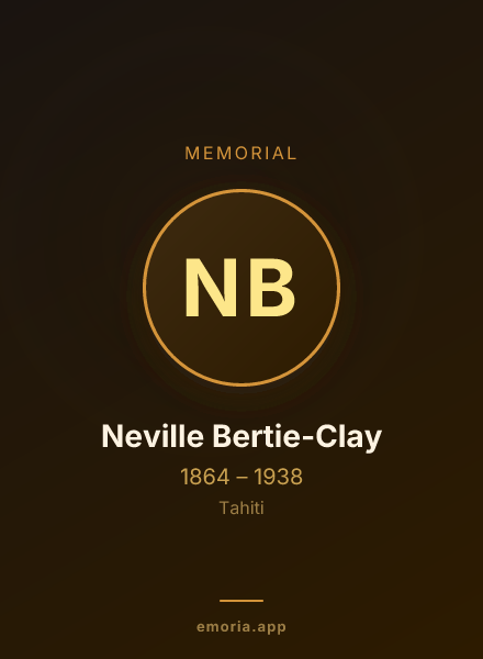 Memorial portrait of Neville Bertie-Clay