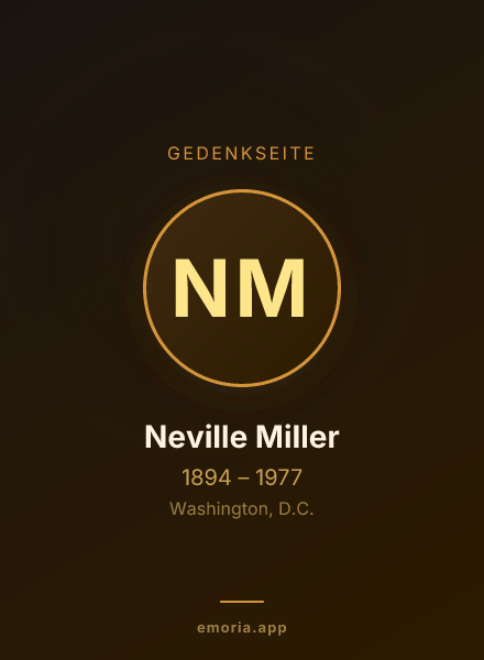 Gedenkportrait von Neville Miller