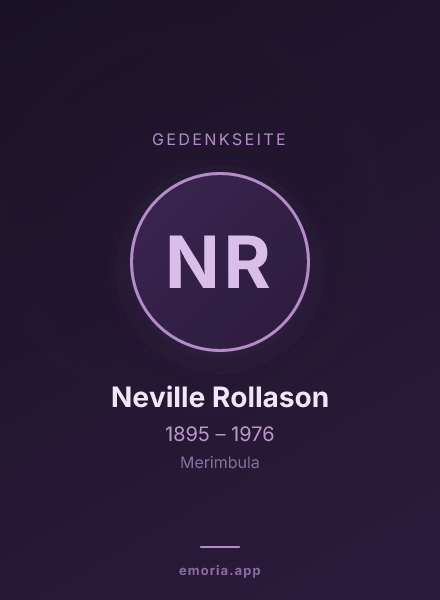 Gedenkportrait von Neville Rollason