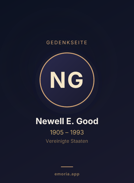 Gedenkportrait von Newell E. Good