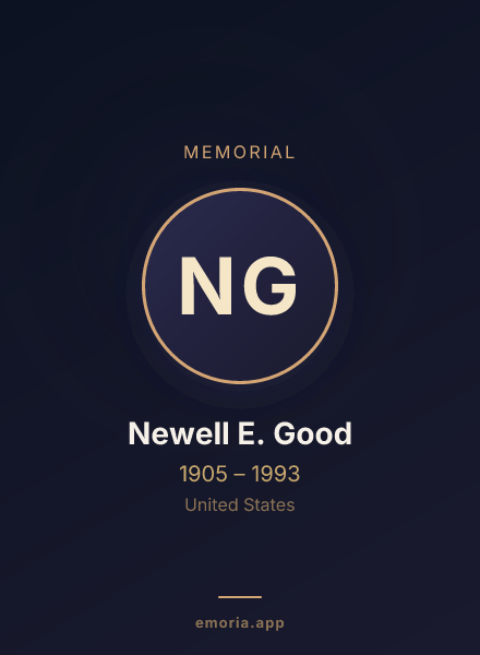 Memorial portrait of Newell E. Good
