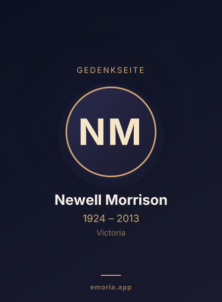 Gedenkportrait von Newell Morrison