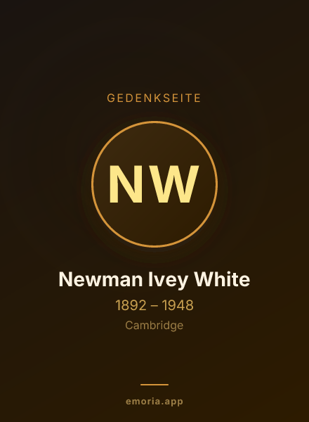 Gedenkportrait von Newman Ivey White