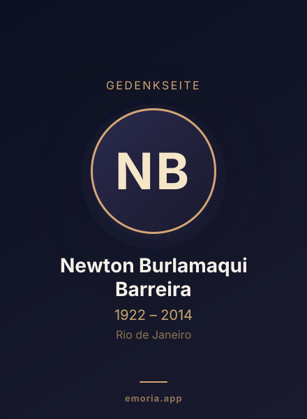 Gedenkportrait von Newton Burlamaqui Barreira