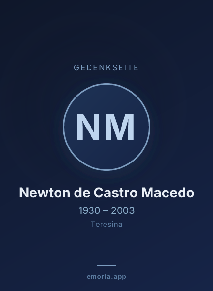 Gedenkportrait von Newton de Castro Macedo