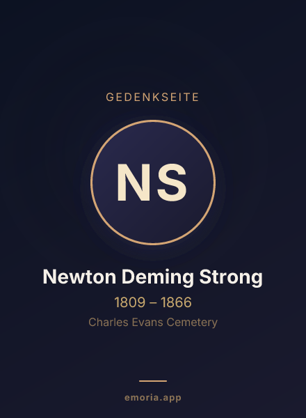 Gedenkportrait von Newton Deming Strong