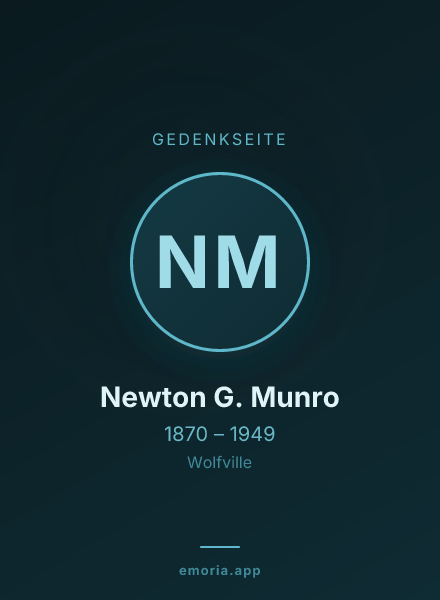 Gedenkportrait von Newton G. Munro