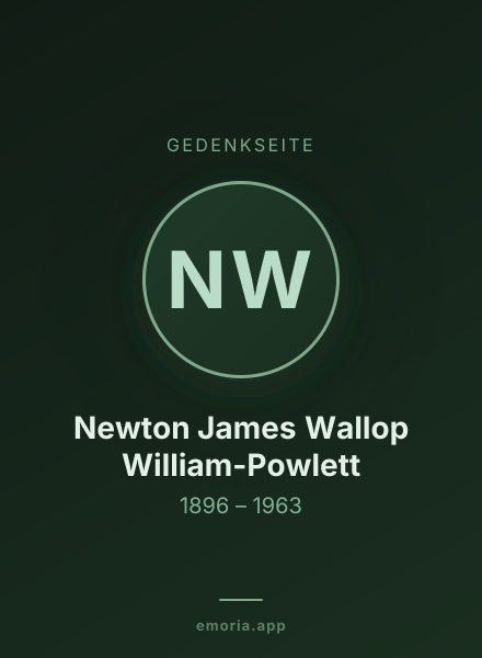 Gedenkportrait von Newton James Wallop William-Powlett