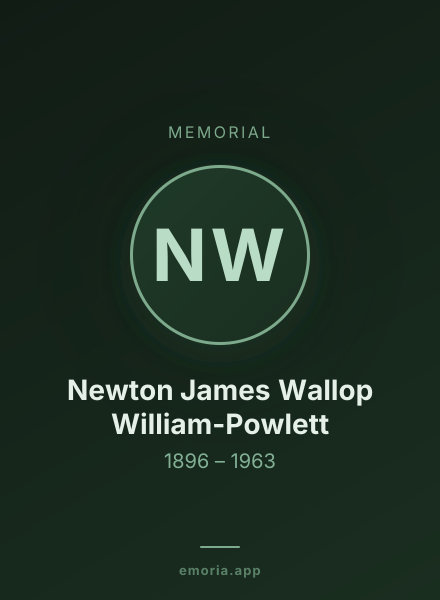 Memorial portrait of Newton James Wallop William-Powlett