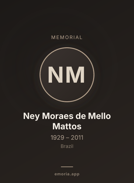 Memorial portrait of Ney Moraes de Mello Mattos