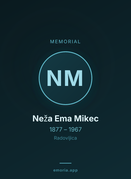 Memorial portrait of Neža Ema Mikec
