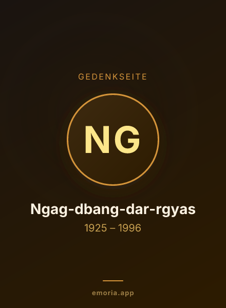 Gedenkportrait von Ngag-dbang-dar-rgyas