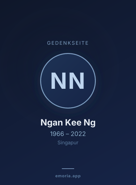Gedenkportrait von Ngan Kee Ng