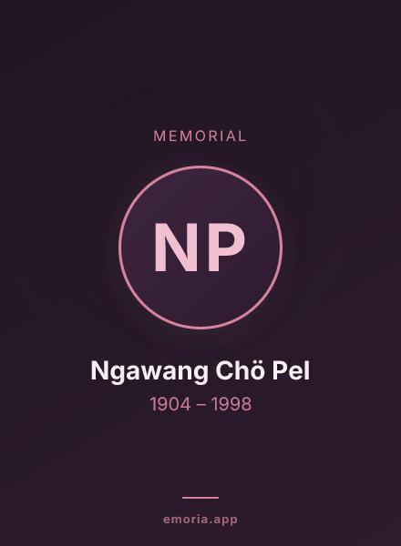 Memorial portrait of Ngawang Chö Pel