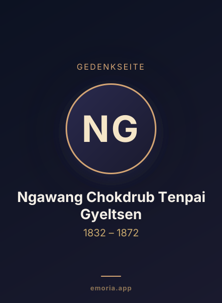 Gedenkportrait von Ngawang Chokdrub Tenpai Gyeltsen
