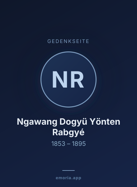 Gedenkportrait von Ngawang Dogyü Yönten Rabgyé