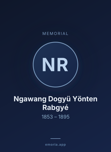 Memorial portrait of Ngawang Dogyü Yönten Rabgyé