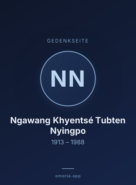 Gedenkportrait von Ngawang Khyentsé Tubten Nyingpo
