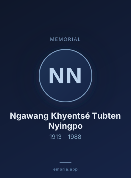 Memorial portrait of Ngawang Khyentsé Tubten Nyingpo
