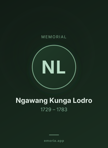 Memorial portrait of Ngawang Kunga Lodro