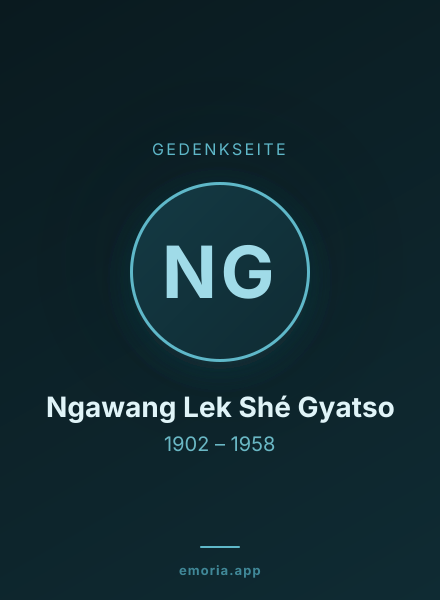 Gedenkportrait von Ngawang Lek Shé Gyatso