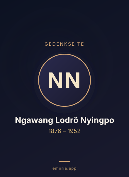 Gedenkportrait von Ngawang Lodrö Nyingpo