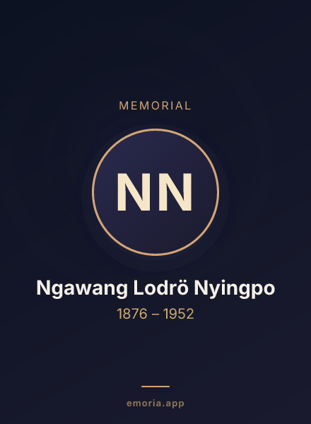 Memorial portrait of Ngawang Lodrö Nyingpo