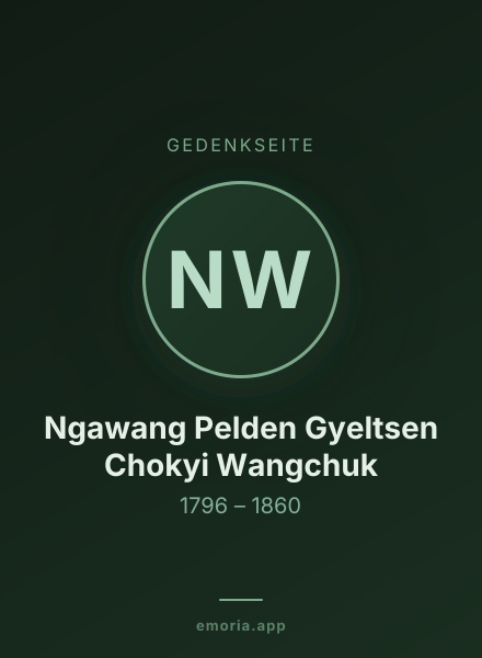 Gedenkportrait von Ngawang Pelden Gyeltsen Chokyi Wangchuk