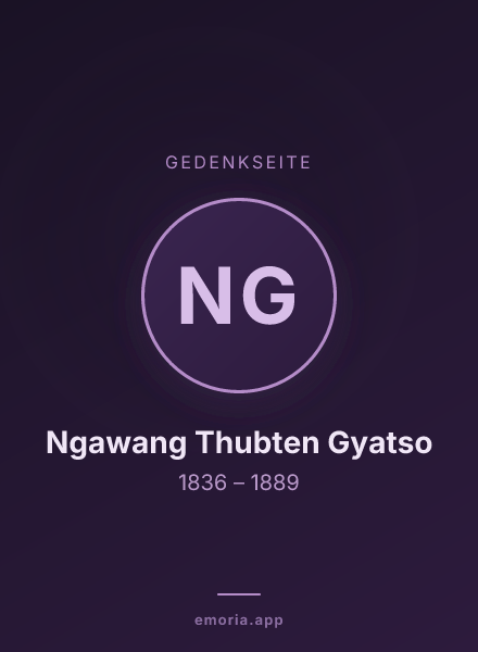 Gedenkportrait von Ngawang Thubten Gyatso