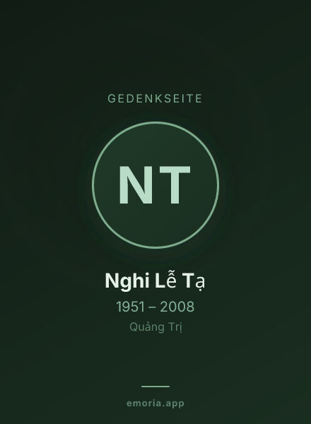Gedenkportrait von Nghi Lễ Tạ