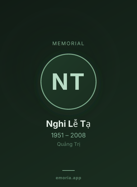 Memorial portrait of Nghi Lễ Tạ