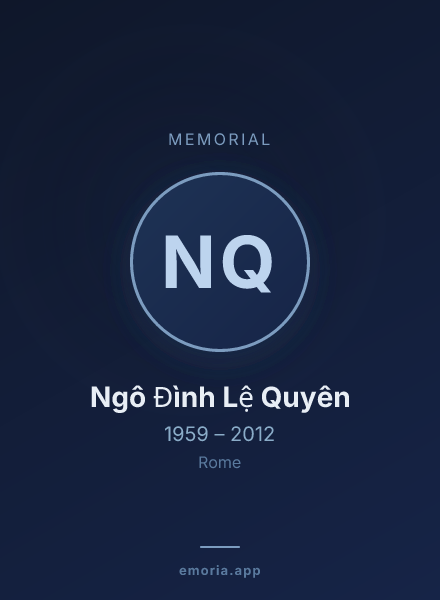 Memorial portrait of Ngô Đình Lệ Quyên
