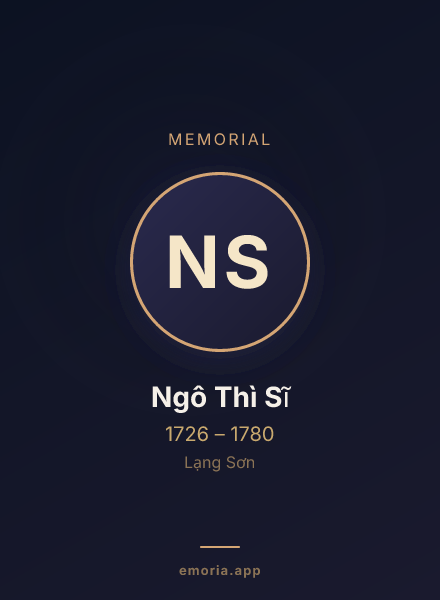 Memorial portrait of Ngô Thì Sĩ