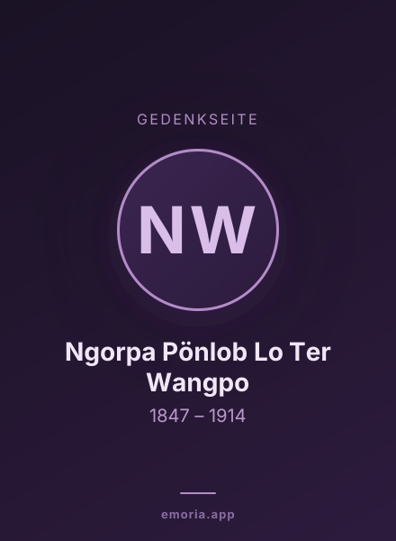 Gedenkportrait von Ngorpa Pönlob Lo Ter Wangpo