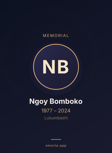 Memorial portrait of Ngoy Bomboko