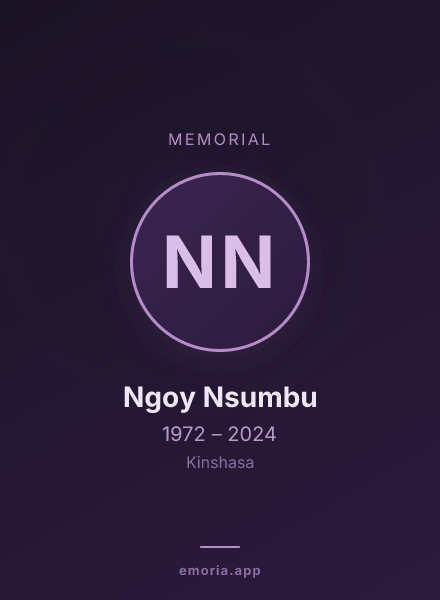 Memorial portrait of Ngoy Nsumbu