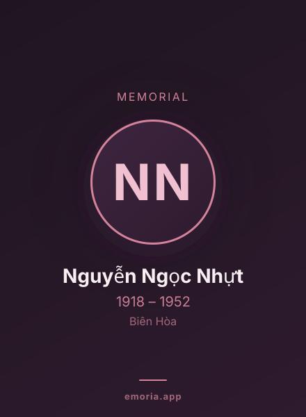 Memorial portrait of Nguyễn Ngọc Nhựt