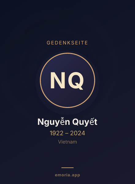 Gedenkportrait von Nguyễn Quyết