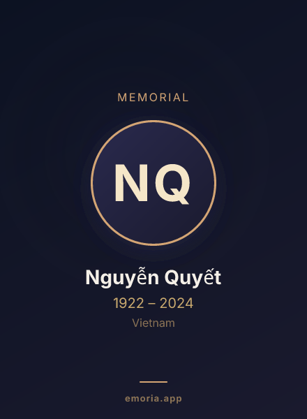 Memorial portrait of Nguyễn Quyết