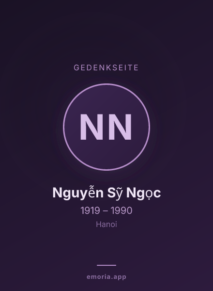 Gedenkportrait von Nguyễn Sỹ Ngọc
