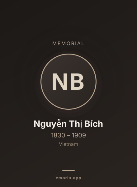 Memorial portrait of Nguyễn Thị Bích
