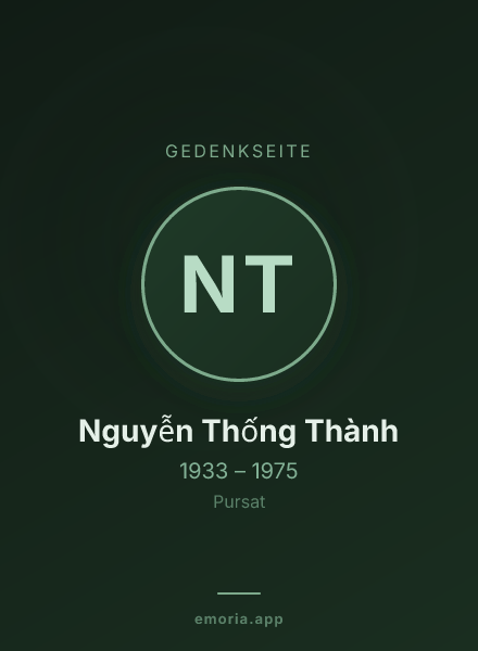 Gedenkportrait von Nguyễn Thống Thành