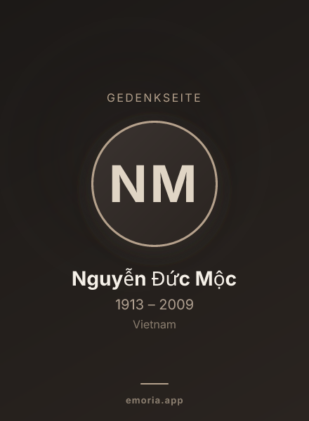 Gedenkportrait von Nguyễn Đức Mộc